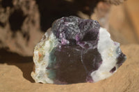 Polished  One Side Polished Watermelon Fluorite Pieces  x 6 From Uis, Namibia