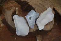 Natural Etched Blue Chalcedony Specimens  x 35 From Nsanje, Malawi