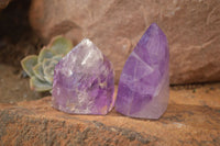 Polished Stunning Large Window Amethyst Crystals x 6 From Ankazobe, Madagascar