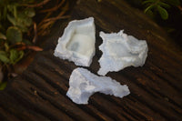 Natural Etched Blue Chalcedony Specimens  x 35 From Nsanje, Malawi