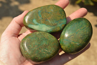 Polished Green Verdite Palm Stones & Standing Free Forms  x 6 From Zimbabwe - TopRock