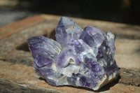 Natural Dark Purple Amethyst Clusters  x 3 From Mapatizya, Zambia - TopRock