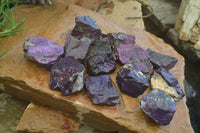 Natural Metallic Purpurite Cobbed Specimens  x 12 From Erongo, Namibia - Toprock Gemstones and Minerals 