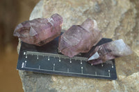 Natural Amethyst Window Quartz Crystals  x 12 From Chiredzi, Zimbabwe