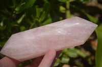 Polished Double Terminated Pink Rose Quartz Points  x 4 From Ambatondrazaka, Madagascar - TopRock