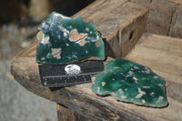 Polished Green Mtorolite / Chrome Chrysoprase Plates  x 6 From Zimbabwe - Toprock Gemstones and Minerals 