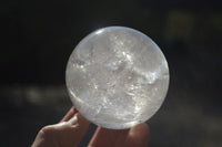 Polished Clear Quartz Crystal Balls  x 2 From Ambatondrazaka, Madagascar