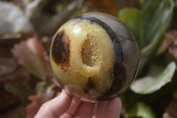 Polished Septaria (Calcite & Aragonite) Spheres  x 4 From Madagascar