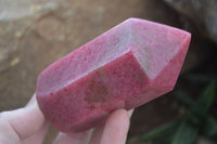 Polished Bright Pink Rhodonite Points  x 3 From Madagascar - Toprock Gemstones and Minerals 