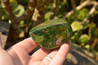 Polished Green Verdite Palm Stones & Standing Free Forms  x 6 From Zimbabwe - TopRock