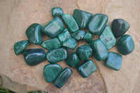 Polished Small Malachite Tumble Stones  x 38 From Congo - Toprock Gemstones and Minerals 