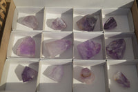 Polished Small Amethyst Points x 12 From Ankazobe, Madagascar