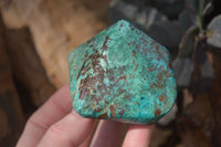 Polished Blue Shattuckite Free Forms  x 4 From Namibia