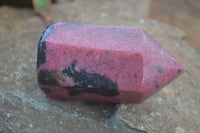 Polished Bright Pink Rhodonite Points  x 3 From Madagascar - Toprock Gemstones and Minerals 