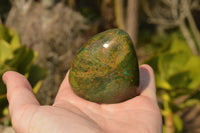 Polished Green Verdite Palm Stones & Standing Free Forms  x 6 From Zimbabwe - TopRock