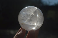 Polished Clear Quartz Crystal Balls  x 2 From Ambatondrazaka, Madagascar