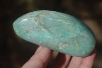 Polished Blue Amazonite Standing Free Forms  x 3 From Madagascar