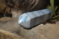 Polished Blue Spotted Spinel Quartz Points x 3 From Madagascar