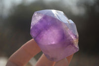 Polished Stunning Large Window Amethyst Crystals x 6 From Ankazobe, Madagascar