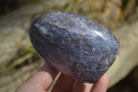 Polished Purple Lepidolite Standing Free Forms  x 6 From Madagascar