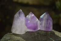 Polished Small Amethyst Points x 12 From Ankazobe, Madagascar