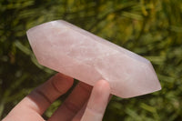 Polished Double Terminated Pink Rose Quartz Points  x 4 From Ambatondrazaka, Madagascar - TopRock