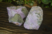 Natural Rough Stichtite & Serpentine Specimens x 2 From Barberton, South Africa