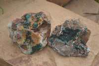 Natural Rare Ball Malachite On Drusi Quartz & Dolomite Matrix  x 2 From Kambove, Congo - Toprock Gemstones and Minerals 