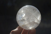 Polished Clear Quartz Crystal Balls  x 2 From Ambatondrazaka, Madagascar