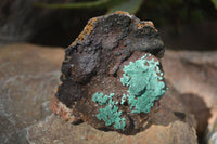 Natural Rare Ball Malachite On Drusy Quartz & Dolomite Matrix  x 2 From Kambove, Congo - Toprock Gemstones and Minerals 