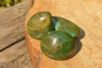 Polished Green Verdite Palm Stones & Standing Free Forms  x 6 From Zimbabwe - TopRock