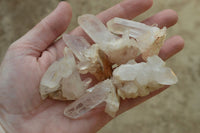 Natural Small Semi Optic Selected Quartz Crystals & Clusters  x 35 From Madagascar - TopRock