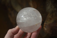 Polished Clear Quartz Crystal Balls  x 2 From Ambatondrazaka, Madagascar