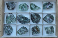 Natural Cobbed & Stone Sealed Watermelon Fluorite Pieces x 12 From Uis, Namibia - TopRock