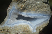 Natural Blue Lace Agate Geode Specimens  x 3 From Nsanje, Malawi - Toprock Gemstones and Minerals 