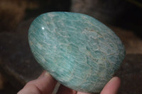 Polished Blue Amazonite Standing Free Forms  x 3 From Madagascar