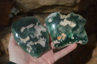 Polished One Side Polished Emerald Mtorolite Plates  x 6 From Zimbabwe