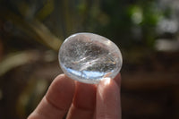 Polished Small Semi Optic Quartz Galet / Palm Stones x 35 From Madagascar