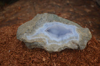 Natural Blue Lace Agate Geode Specimens  x 3 From Nsanje, Malawi - Toprock Gemstones and Minerals 