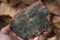 Natural Rare Libethenite Crystals With Drusy Dolomite On Banded Ironstone Matrix x 2 From Congo