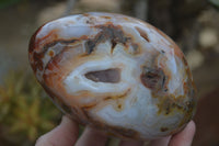 Polished Carnelian Agate Standing Free Forms  x 2 From Madagascar