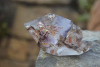 Polished Smokey Window Amethyst Points x 6 From Madagascar