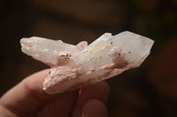 Natural Pink Hematoid Candle Quartz Crystals  x 35 From Madagascar