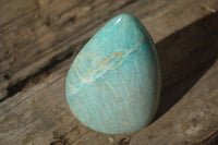 Polished Blue Amazonite Standing Free Forms  x 3 From Madagascar