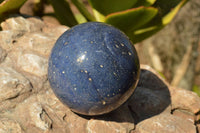 Polished Blue Lazulite Spheres  x 2 From Ambatfinhandrana, Madagascar - TopRock