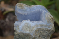 Natural Blue Lace Agate Geode Specimens  x 3 From Nsanje, Malawi - Toprock Gemstones and Minerals 