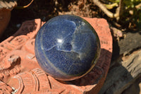 Polished Blue Lazulite Spheres  x 2 From Ambatfinhandrana, Madagascar - TopRock