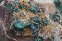 Natural Rare Ball Malachite On Drusi Quartz & Dolomite Matrix  x 2 From Kambove, Congo - Toprock Gemstones and Minerals 