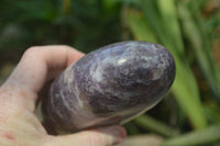 Polished Flash Labradorite & Purple Lepidolite Standing Free Forms  x 2 From Madagascar - Toprock Gemstones and Minerals 