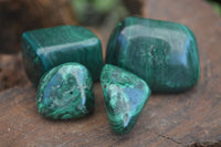 Polished Small Malachite Tumble Stones  x 38 From Congo - Toprock Gemstones and Minerals 